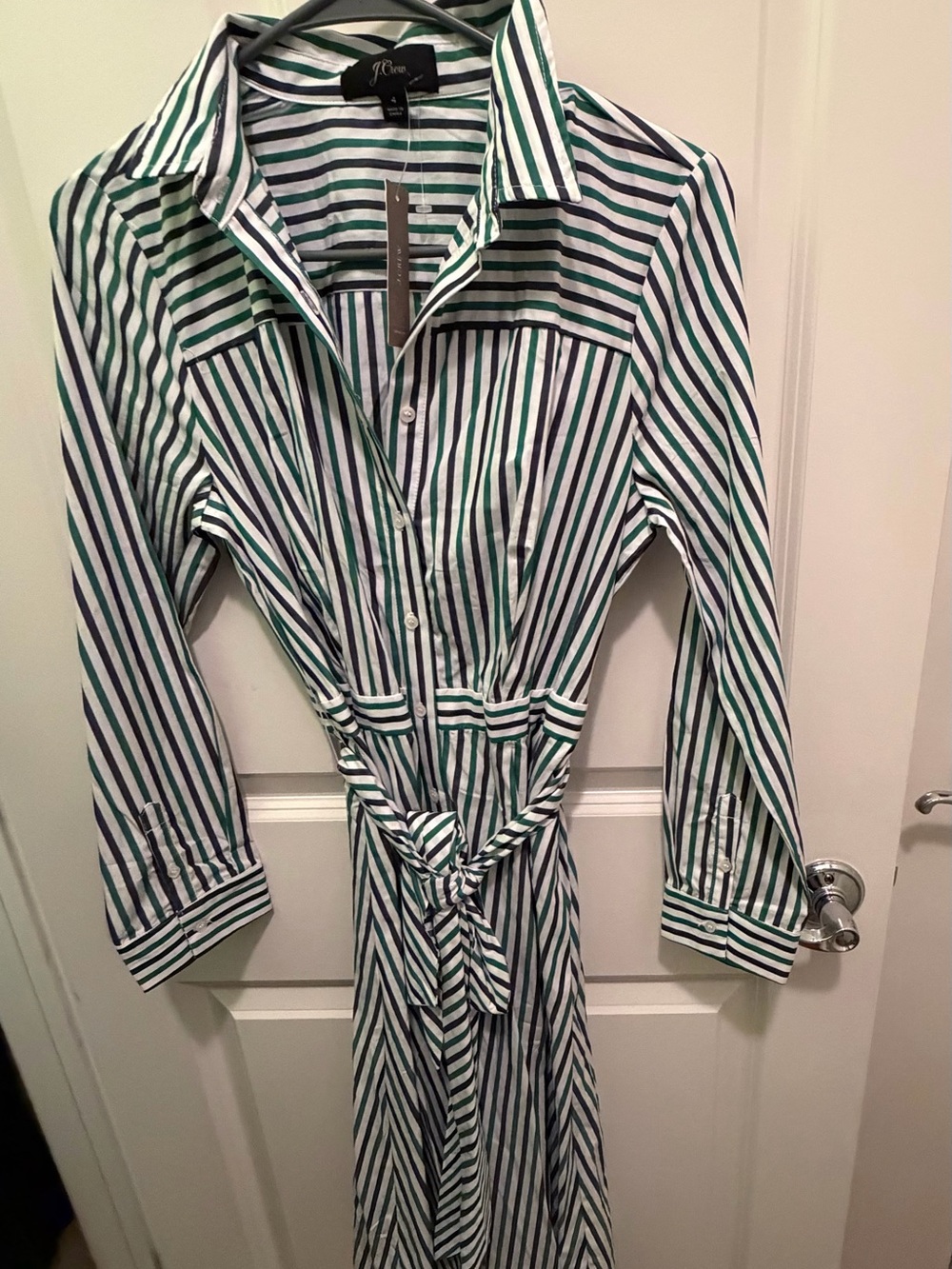 Striped Shirt Dress - Women’s J-Crew Shirt Dress